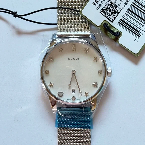 Gucci G Timeless Diamond Mother of Pearl Watch - Picture 3 of 10
